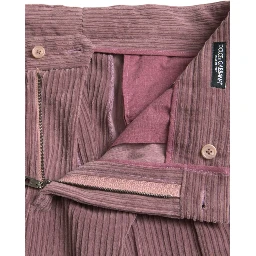 Purple Corduroy Cotton Stretch Skinny Pants