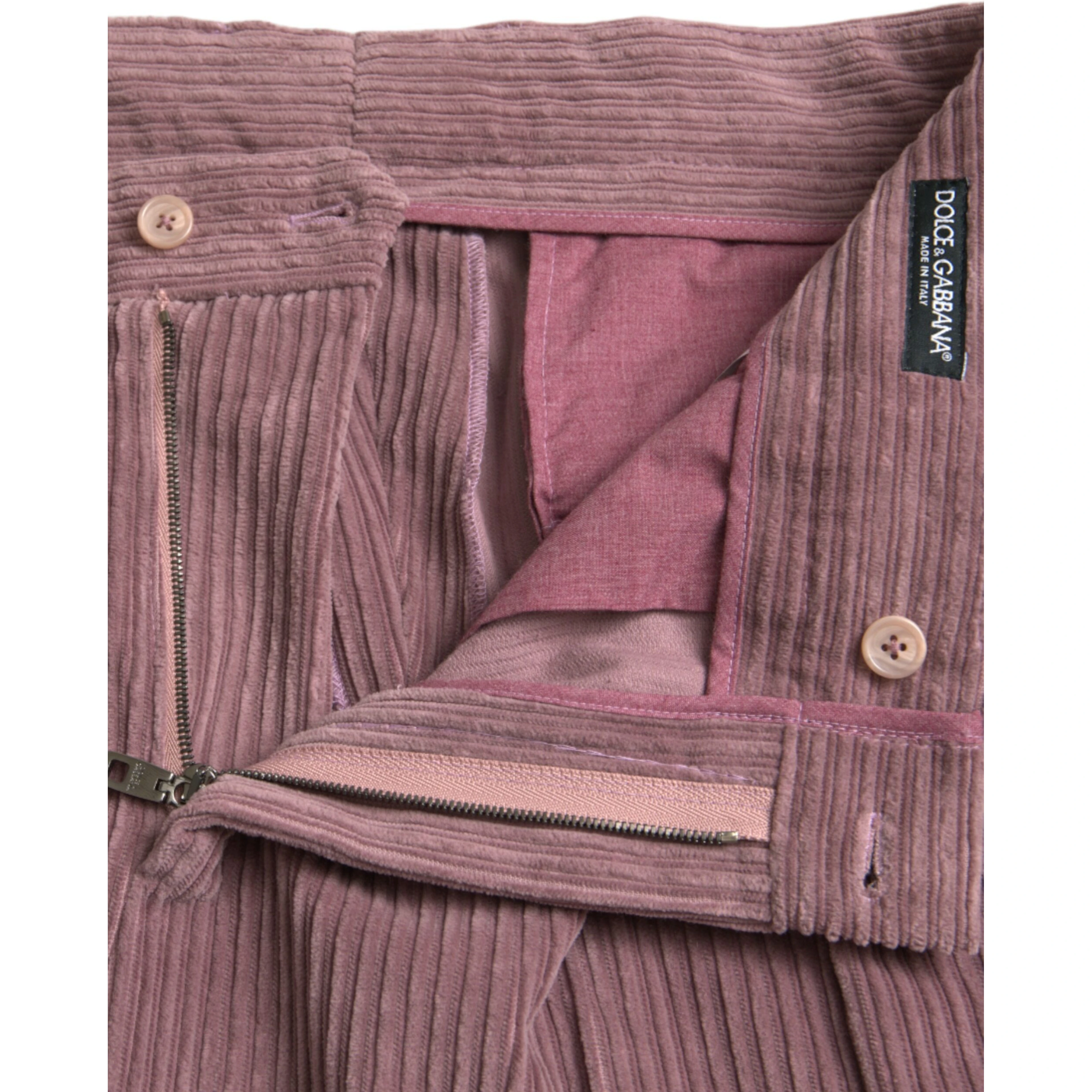 Purple Corduroy Cotton Stretch Skinny Pants