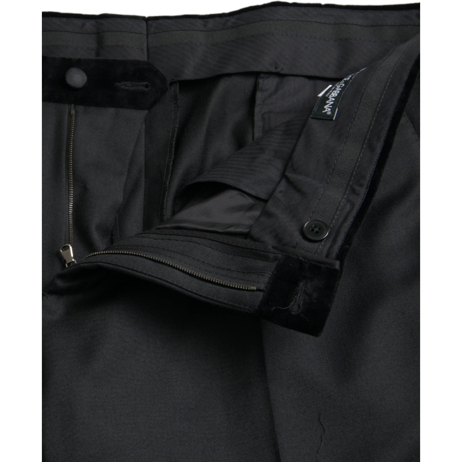 Black Silk Men Skinny Dress Pants