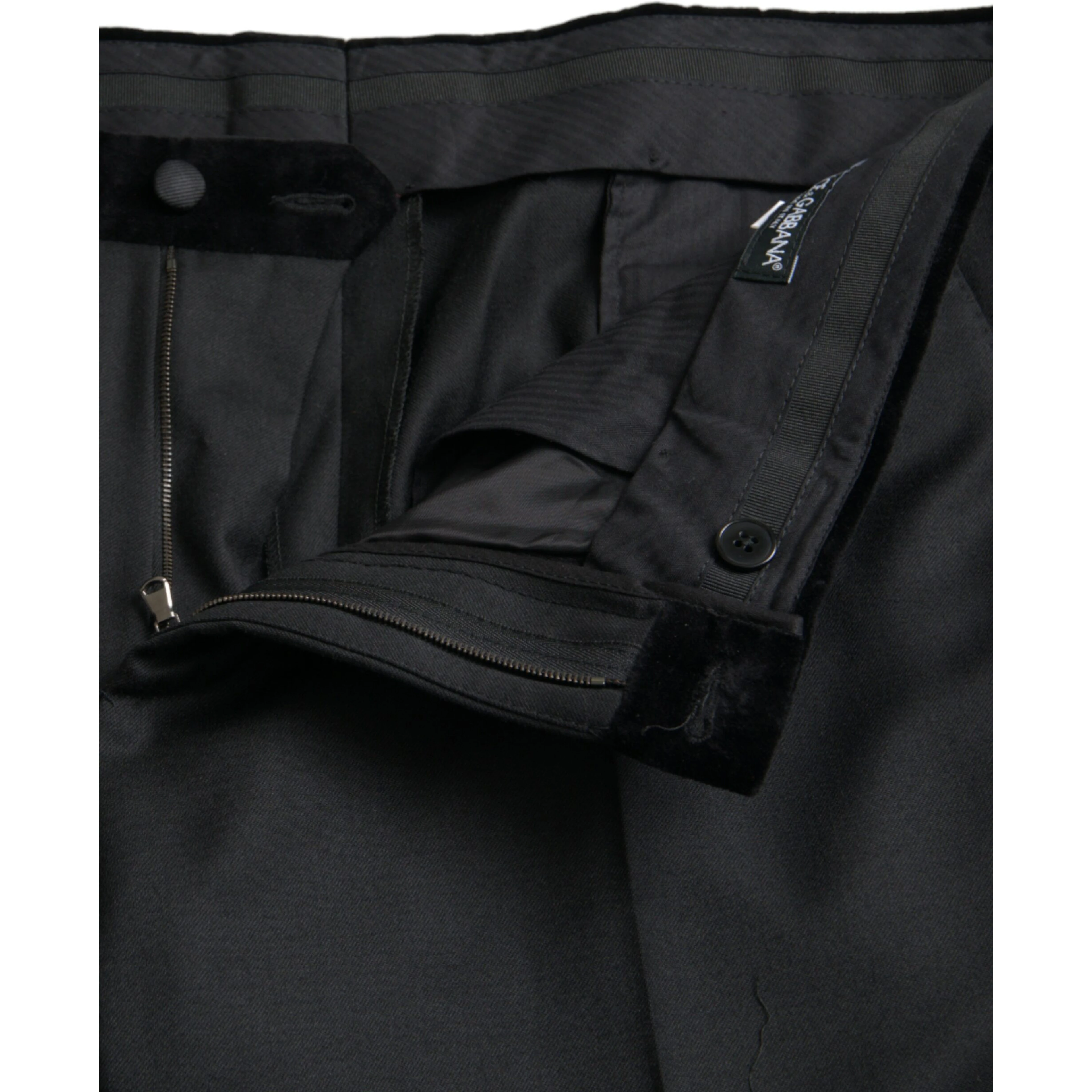 Black Silk Men Skinny Dress Pants