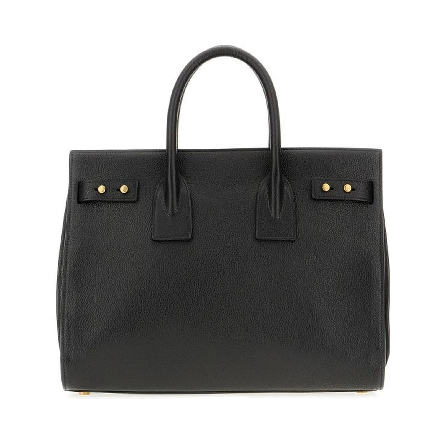 Black Calf Leather Sac De Jour Handbag