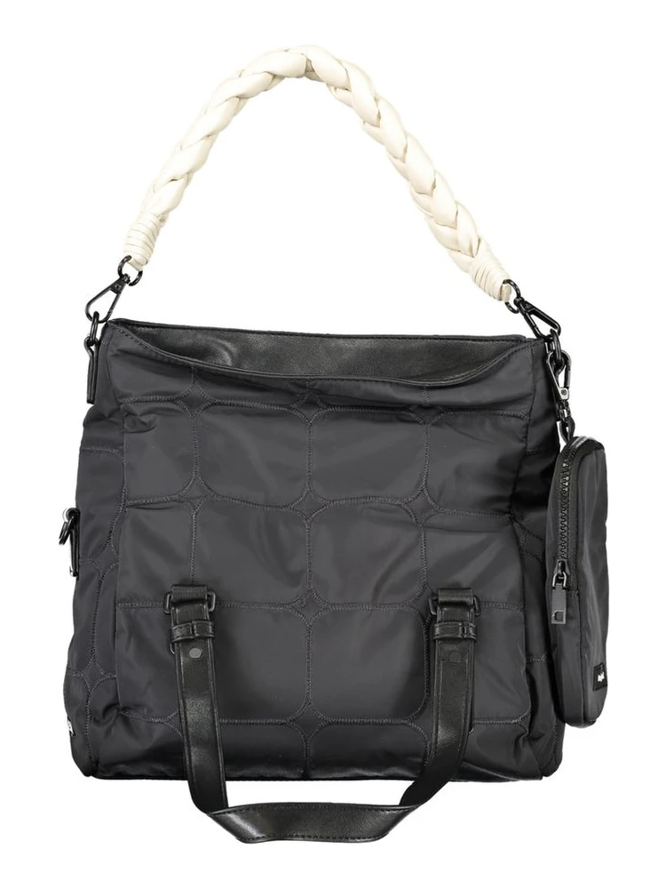 Black Polyester Handbag