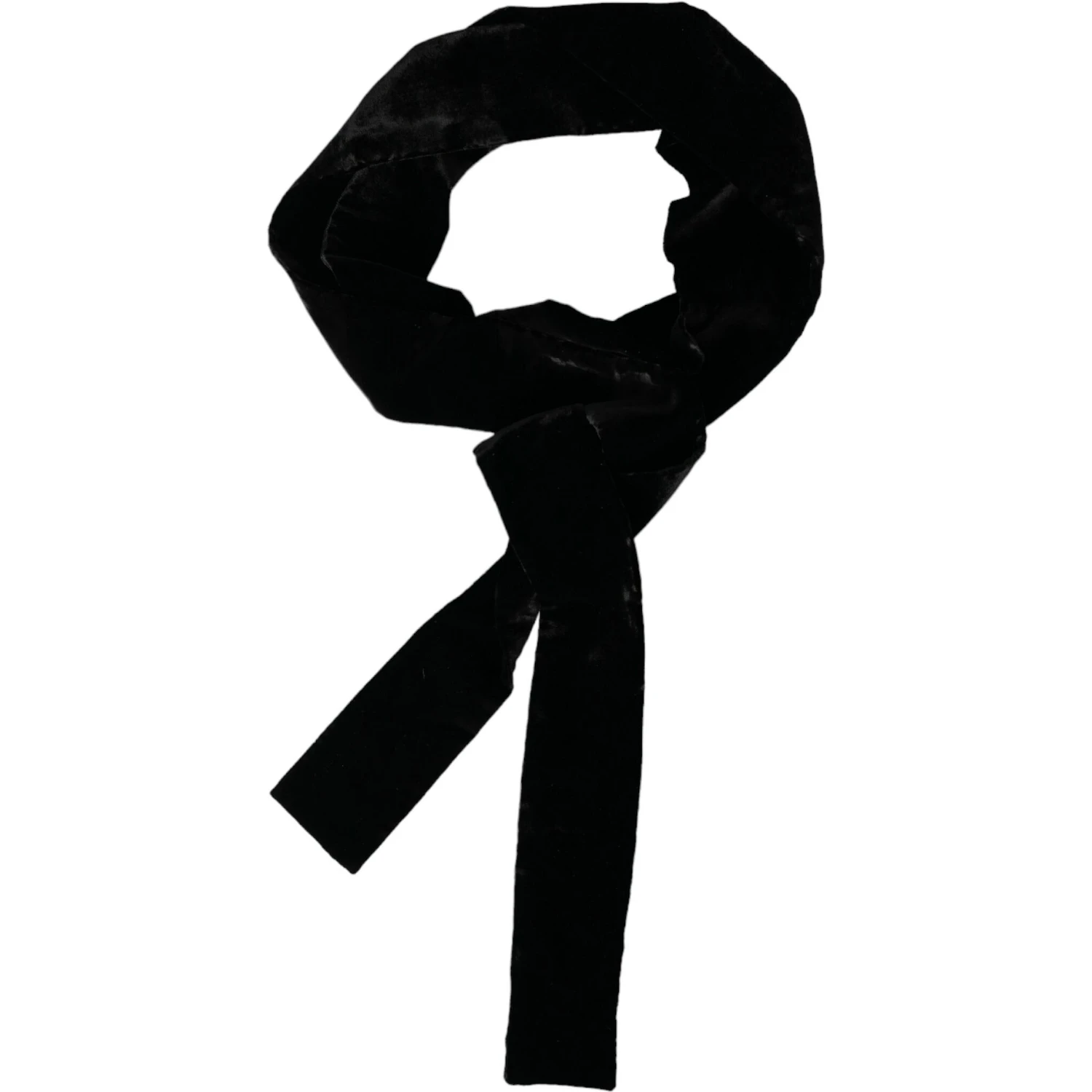 Black Viscose Wide Waist Women Belt