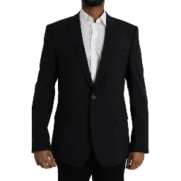 Black MARTINI Single Breasted Coat Blazer