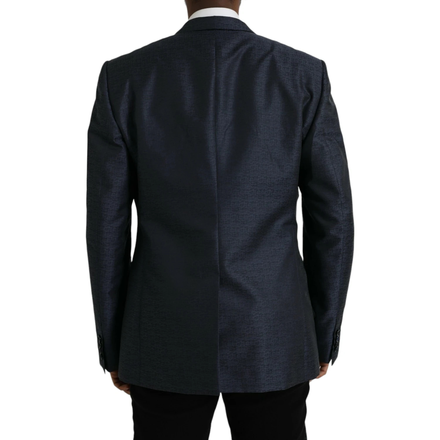 Blue Wool GOLD Single Breasted Coat Blazer