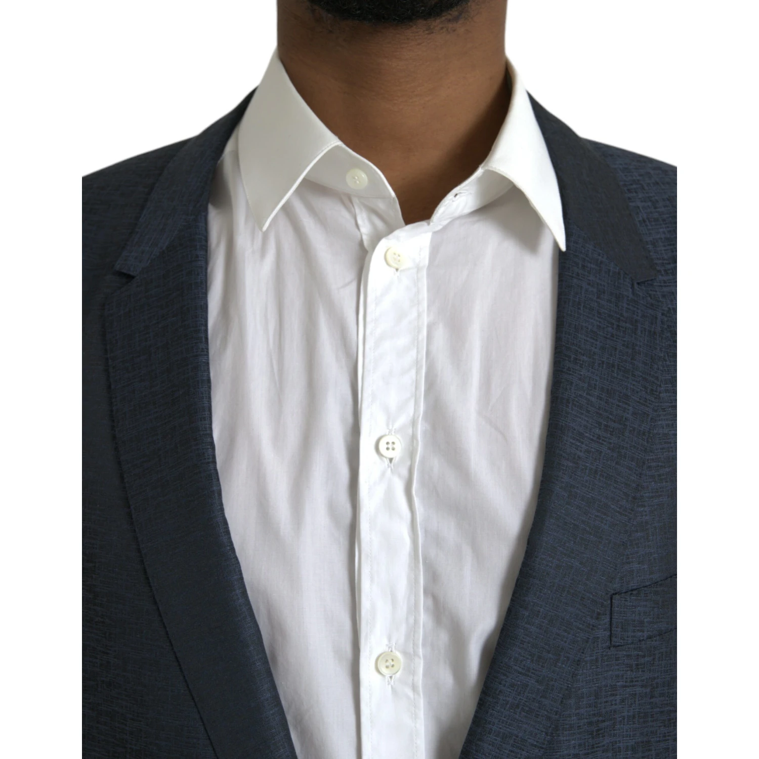 Blue Wool GOLD Single Breasted Coat Blazer