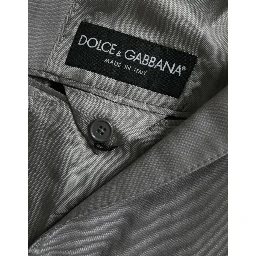 Gray Wool Peak Single Breasted Coat Blazer