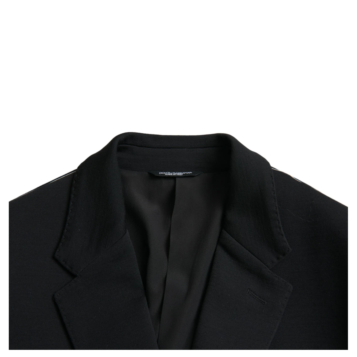 Black Wool Notch Single Breasted Coat Blazer