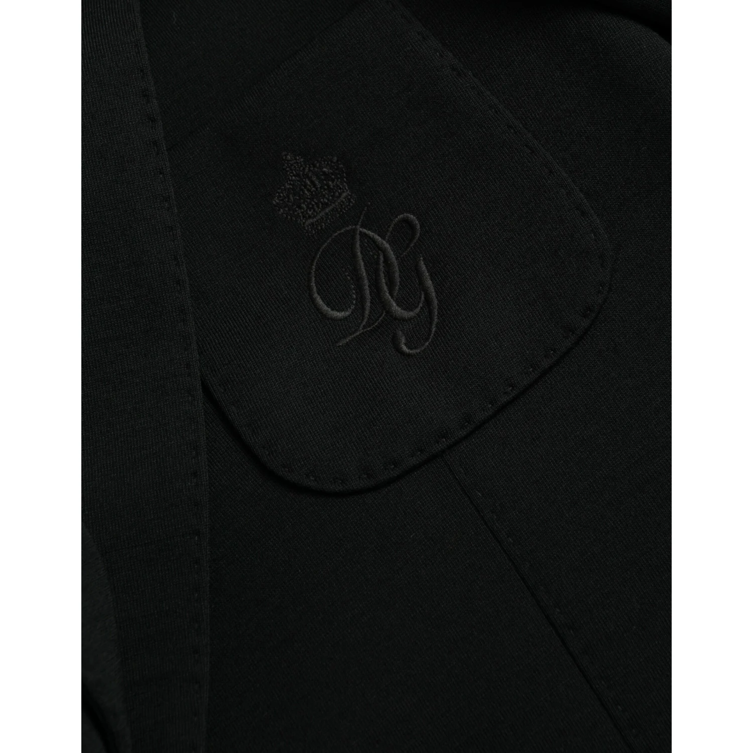 Black Wool Notch Single Breasted Coat Blazer