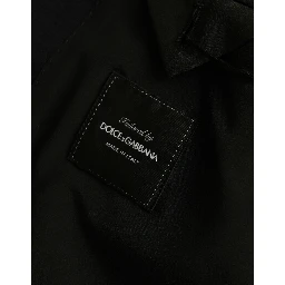 Black Wool Notch Single Breasted Coat Blazer