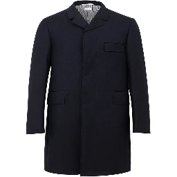 Blue Wool Trench Coat