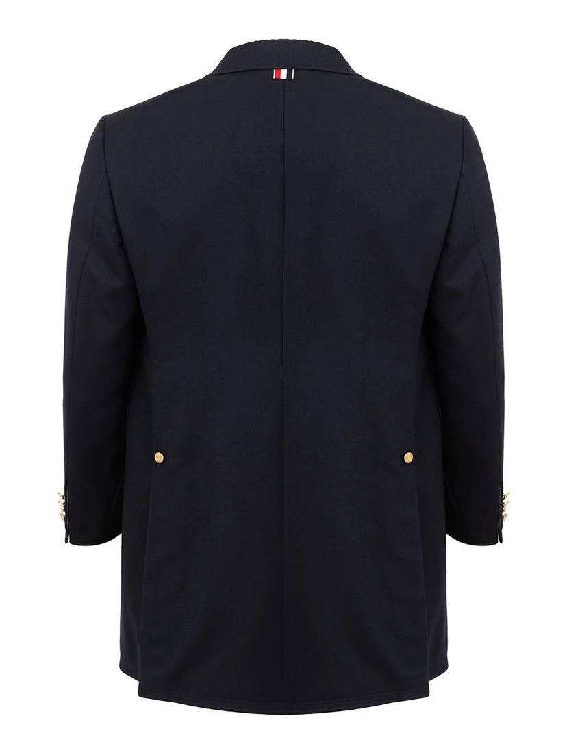 Blue Wool Trench Coat