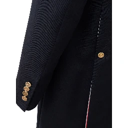 Blue Wool Trench Coat