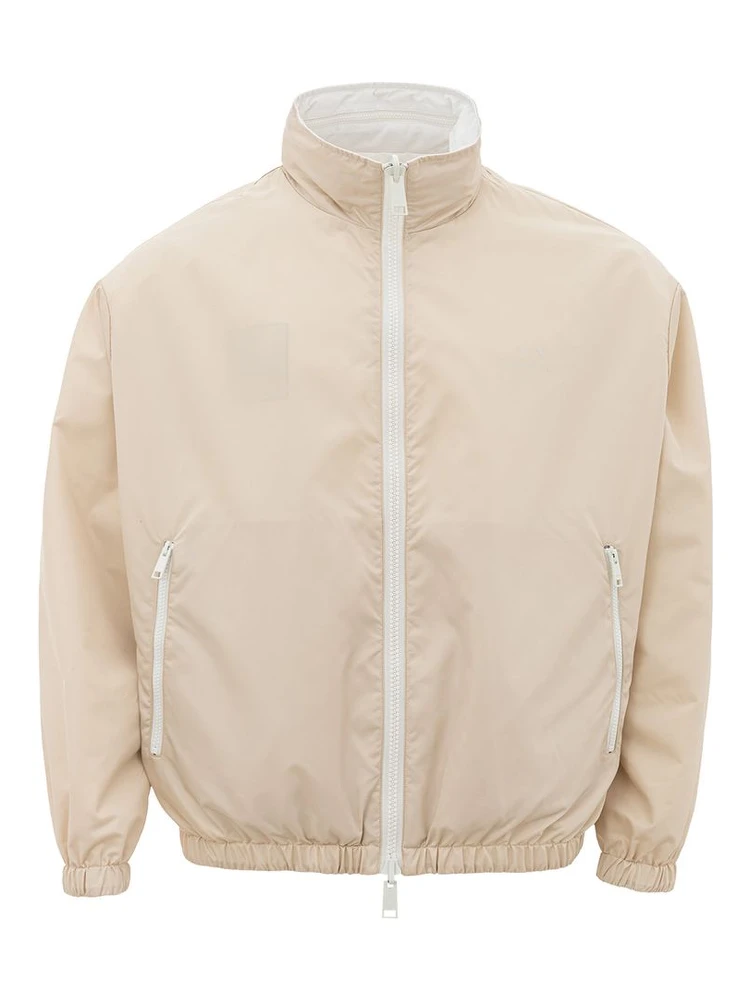 Beige Polyamide Bomber