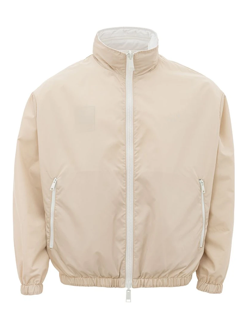 Beige Polyamide Bomber