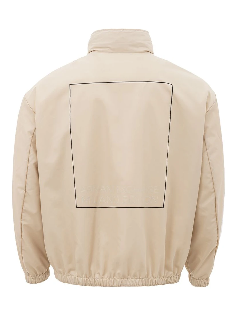 Beige Polyamide Bomber