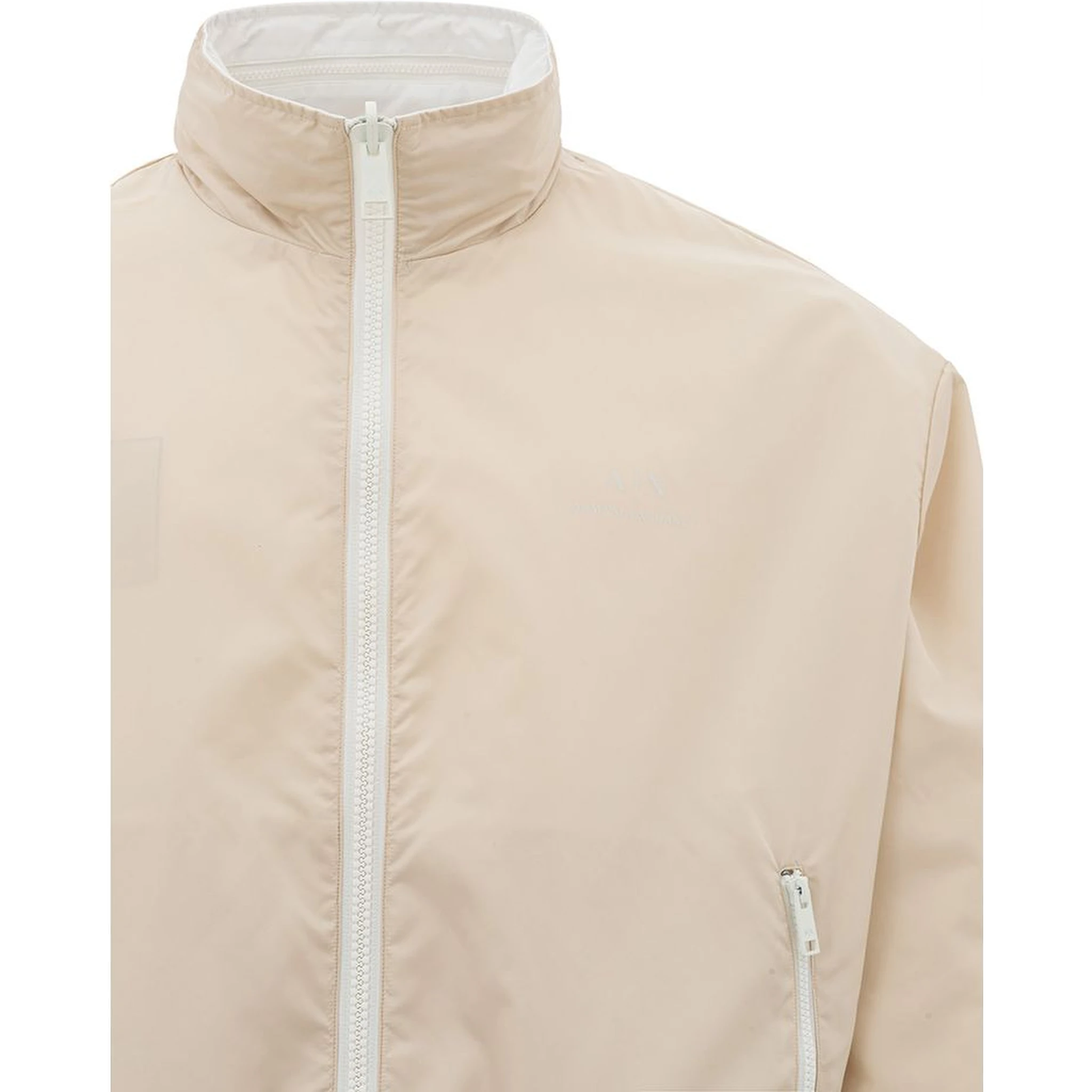 Beige Polyamide Bomber