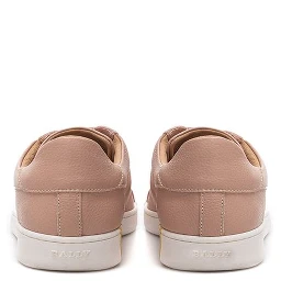 Pink Fabric And Leather Low Top Sneakers