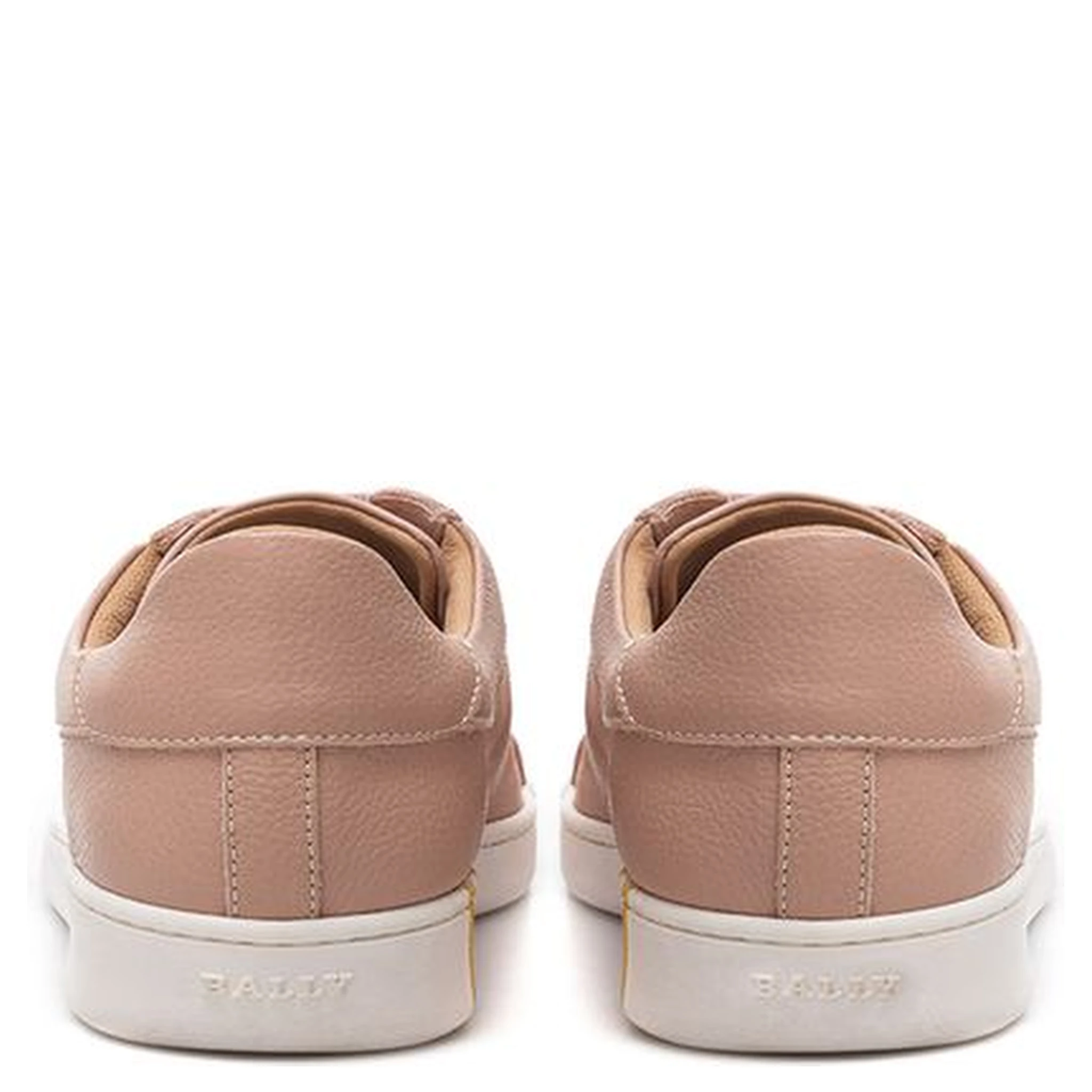 Pink Fabric And Leather Low Top Sneakers