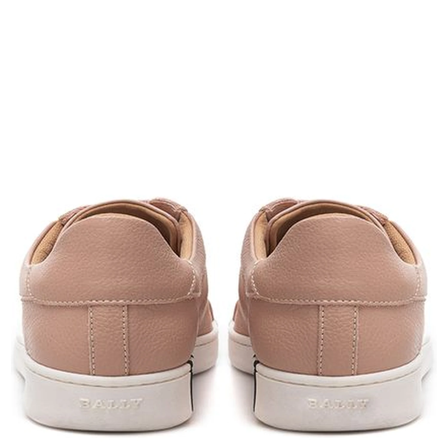 Pink Leather Low Top Sneakers