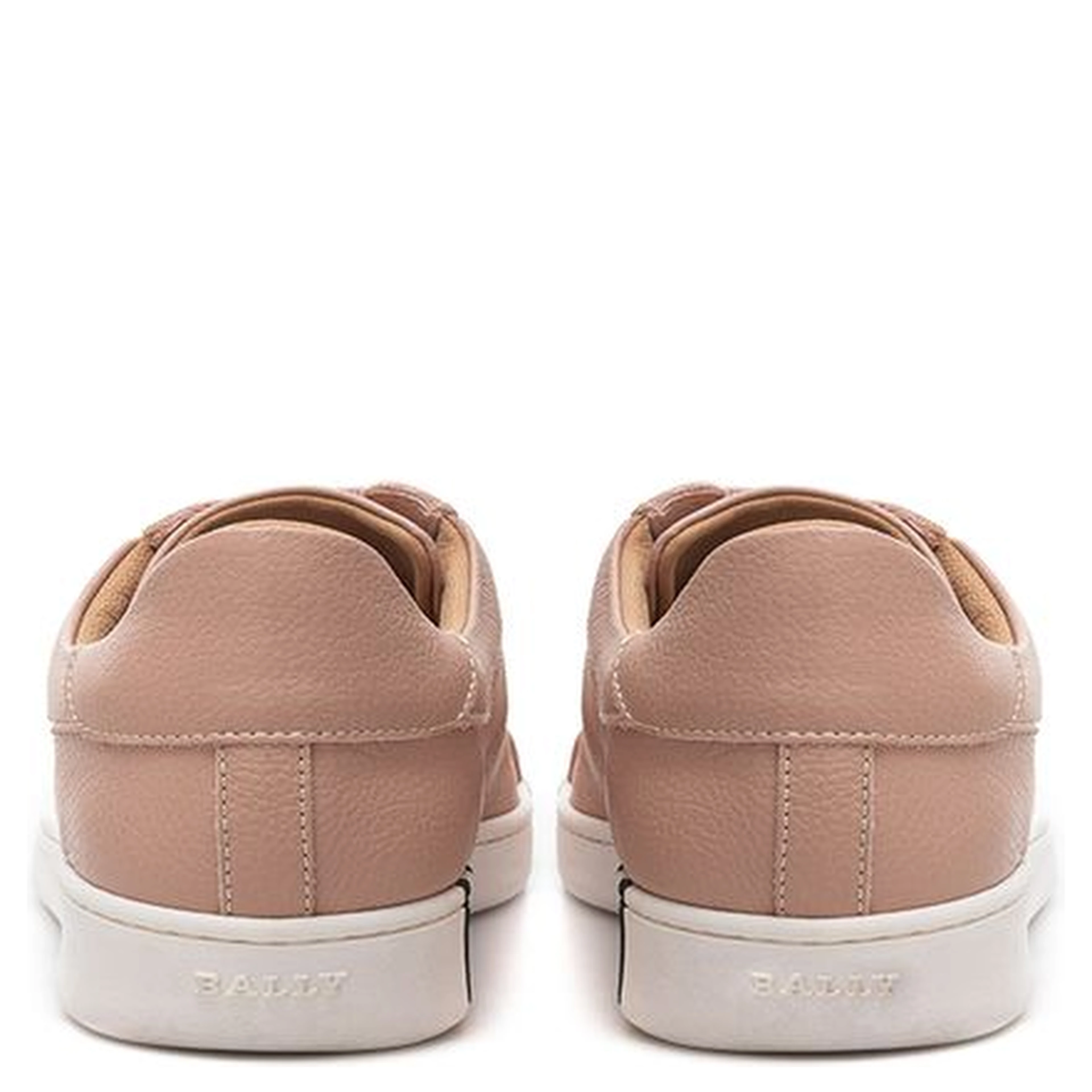 Pink Leather Low Top Sneakers