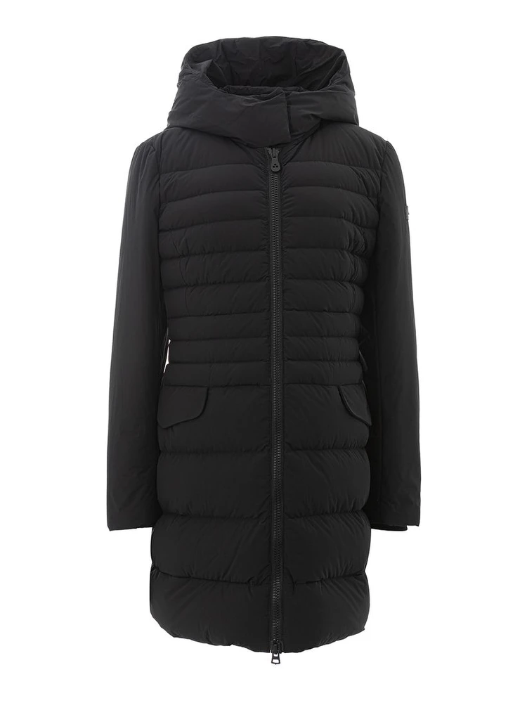 Black Polyamide Full-Length Jacket