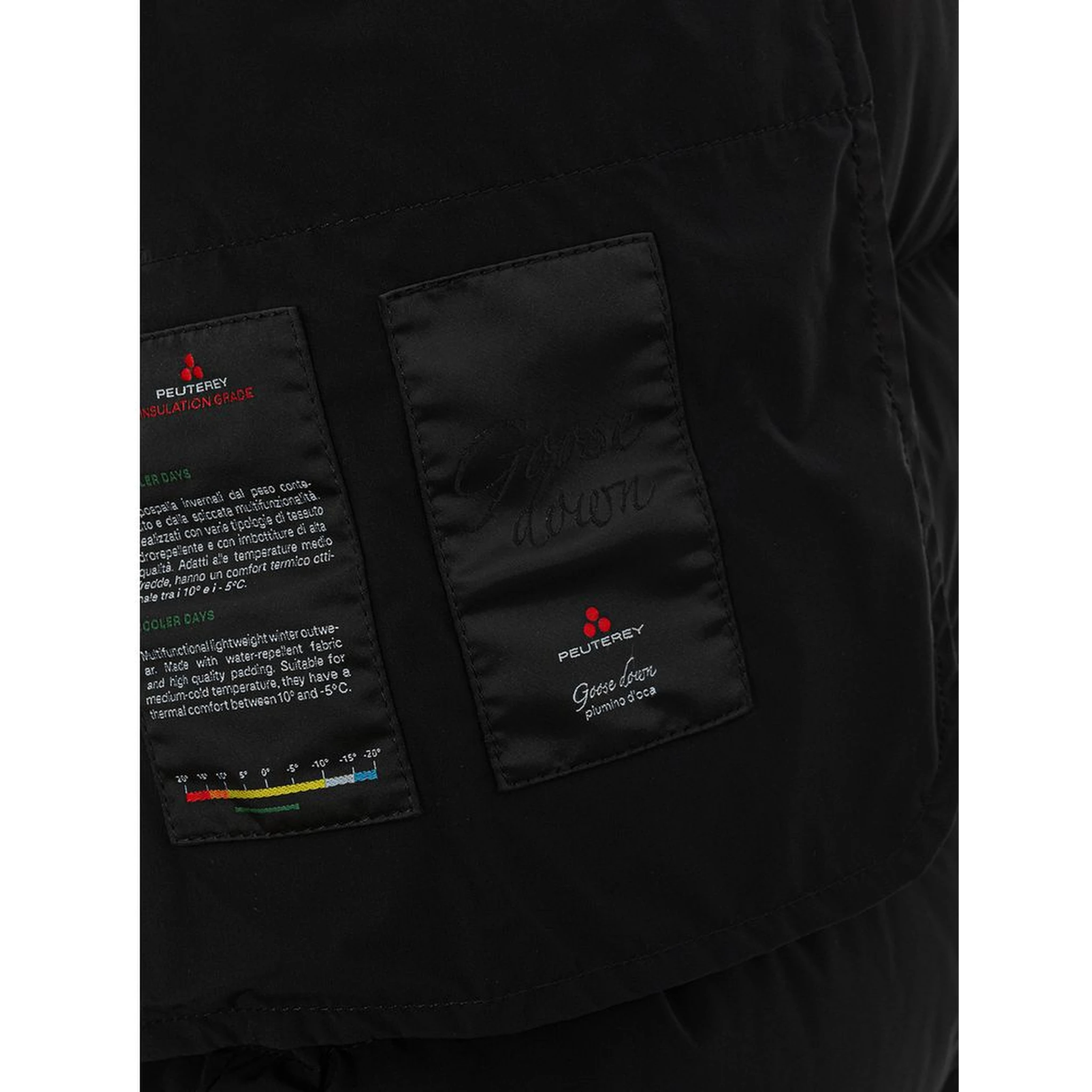 Black Polyamide Full-Length Jacket