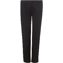 Black Cotton Chino Pants