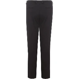 Black Cotton Chino Pants