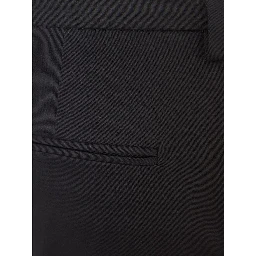 Black Cotton Chino Pants