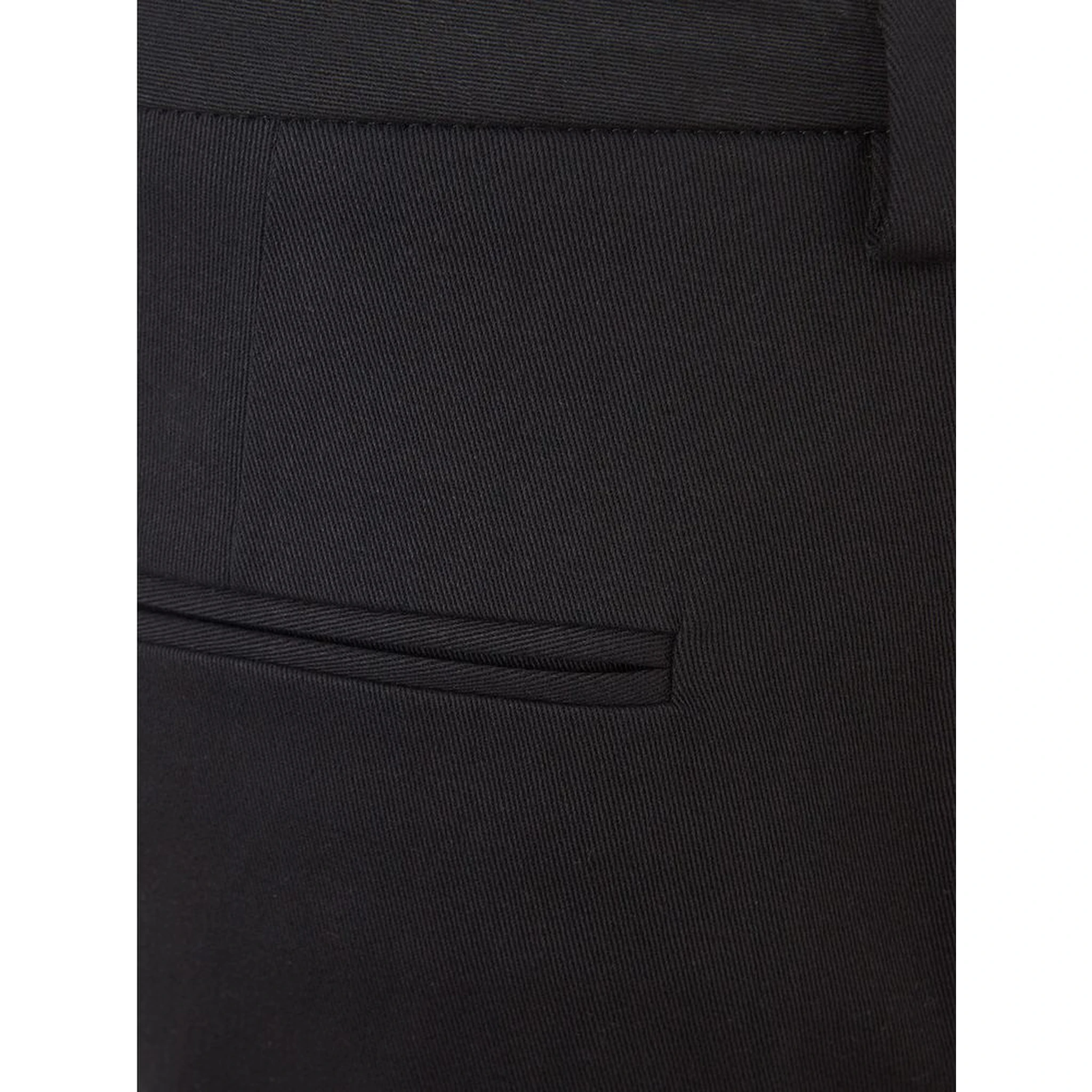 Black Cotton Chino Pants