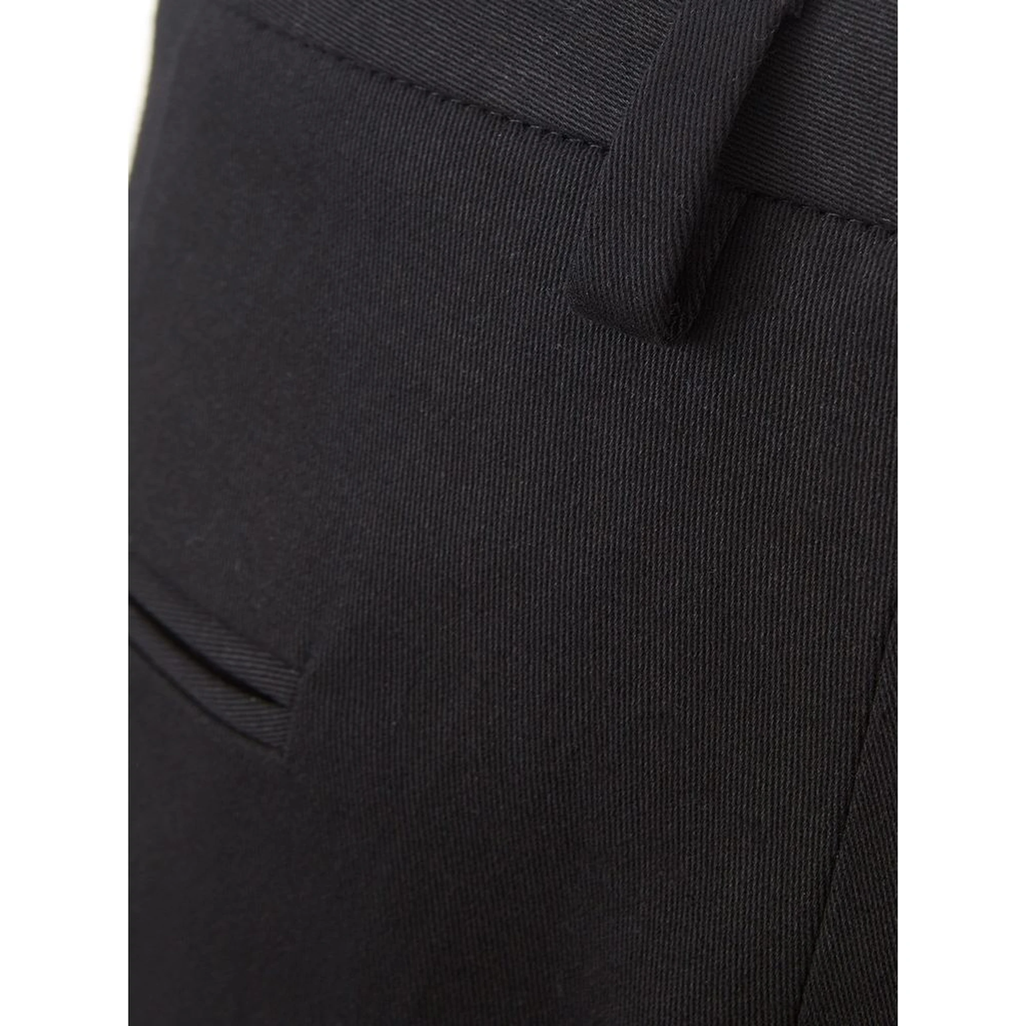 Black Cotton Chino Pants
