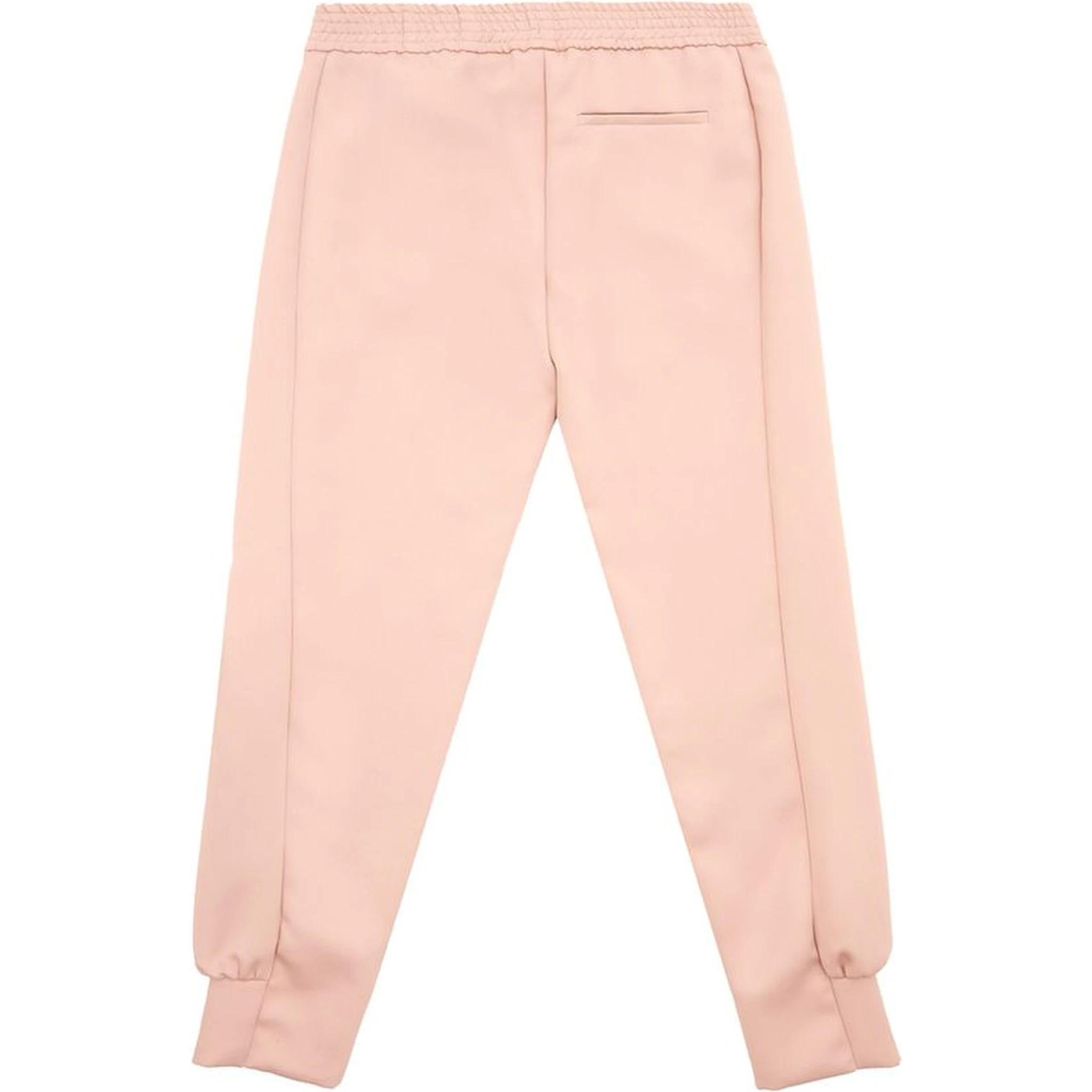 Pink Polyester Casual Pants