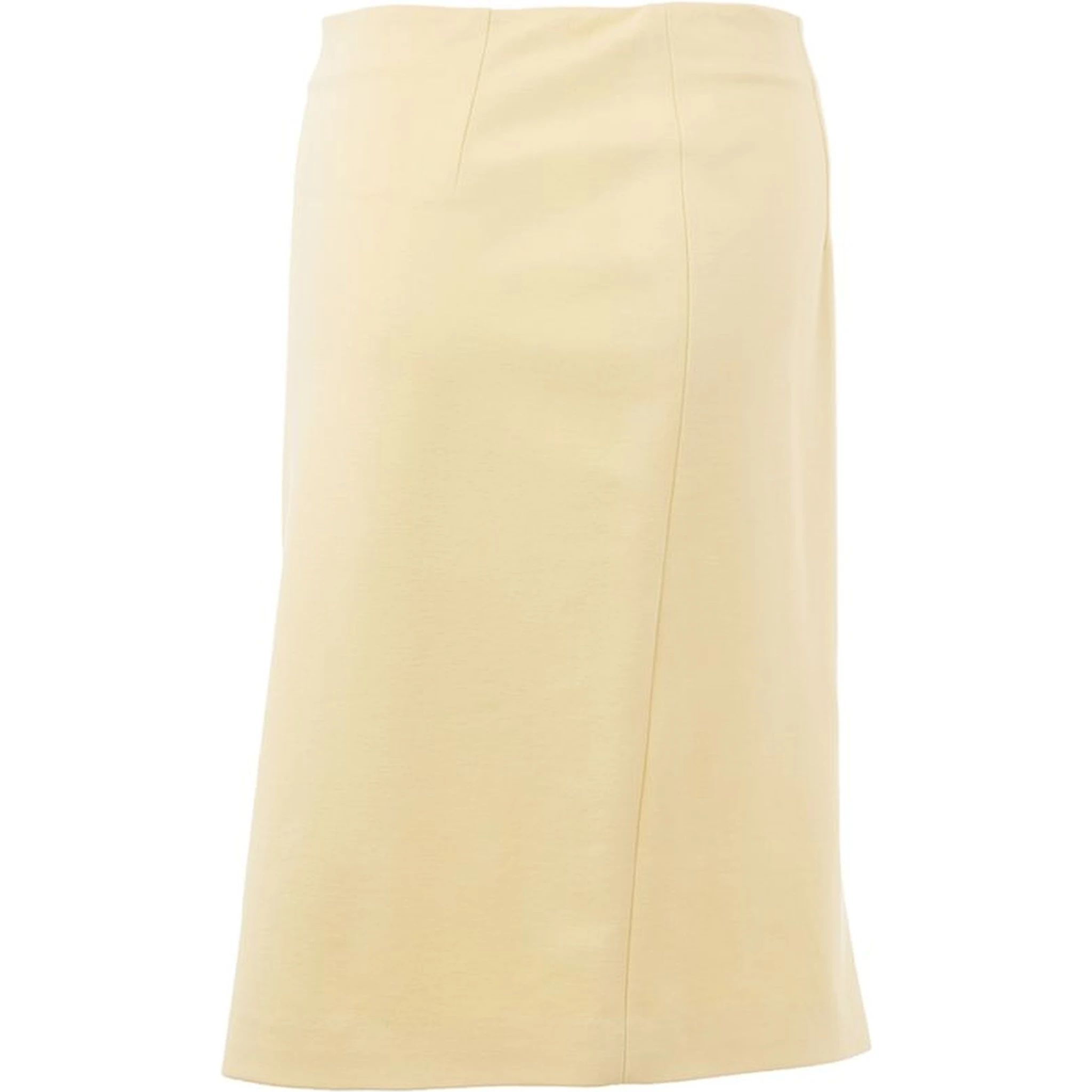 Yellow Viscose Midi Skirt