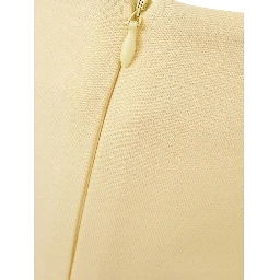 Yellow Viscose Midi Skirt