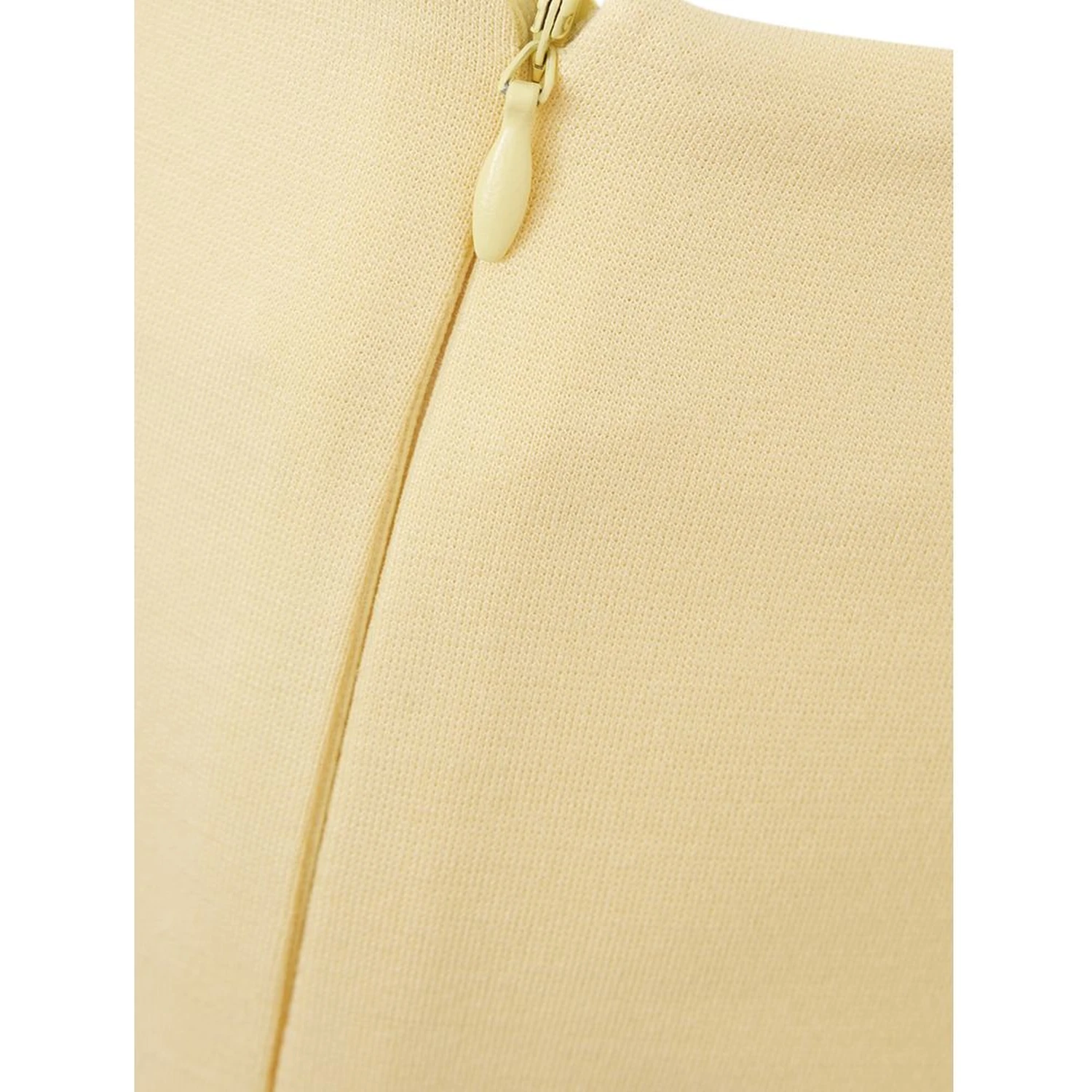 Yellow Viscose Midi Skirt