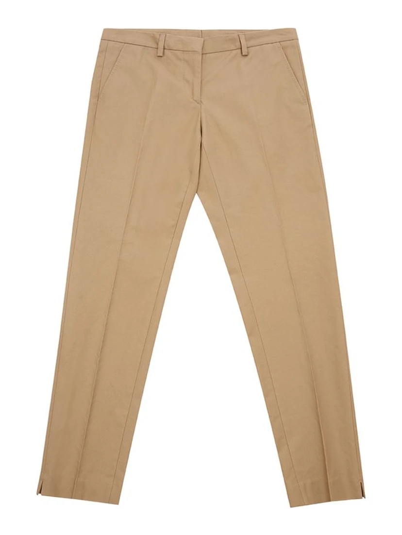 Brown Cotton Chino Pants
