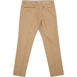 Brown Cotton Chino Pants