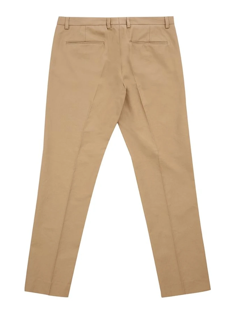 Brown Cotton Chino Pants