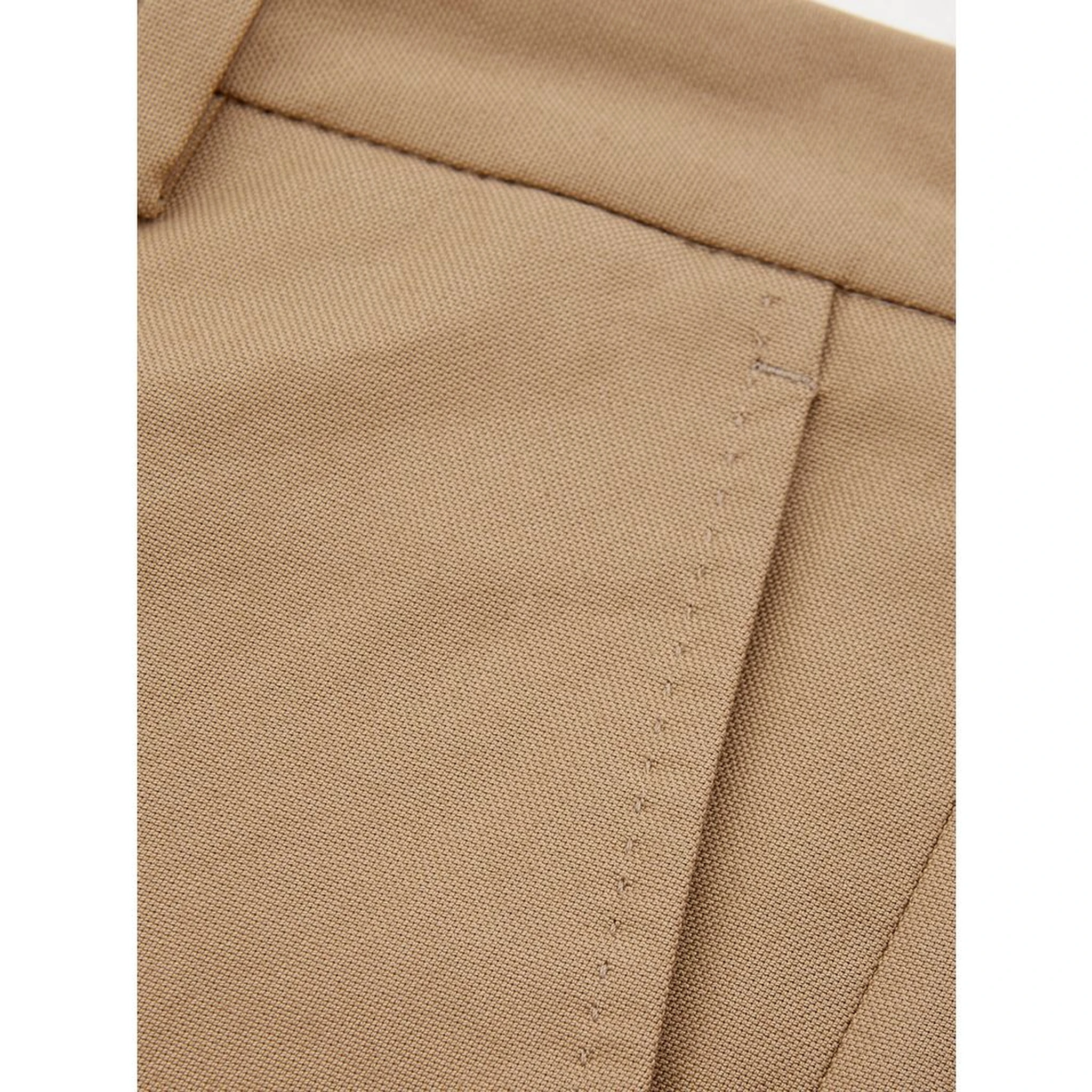 Brown Cotton Chino Pants