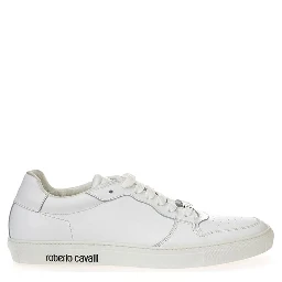 White Leather Low Top Sneakers
