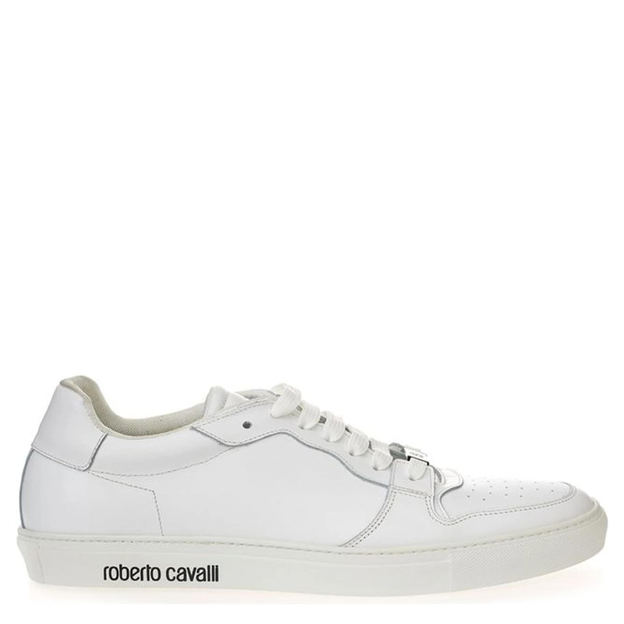 White Leather Low Top Sneakers
