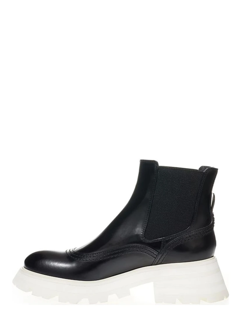 Black Leather Chelsea Boots
