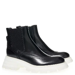 Black Leather Chelsea Boots