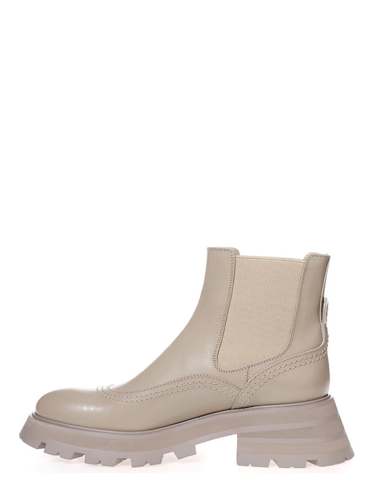 Beige Leather Chelsea Boots alternative