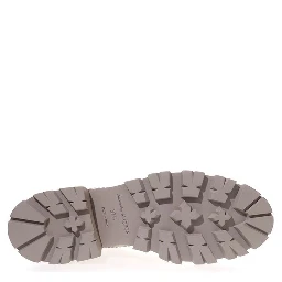 Beige Leather Chelsea Boots