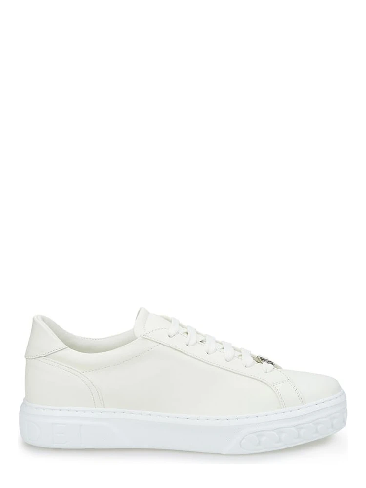 White Leather Athletic Sneakers