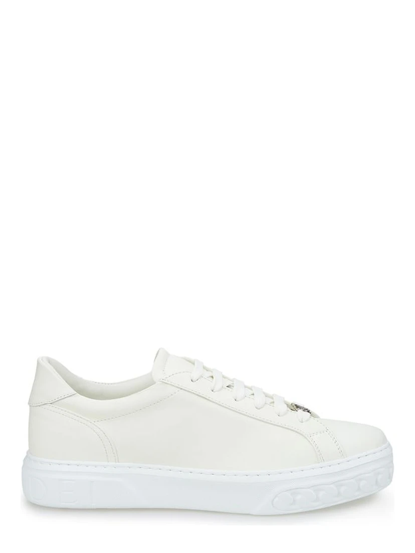 White Leather Athletic Sneakers