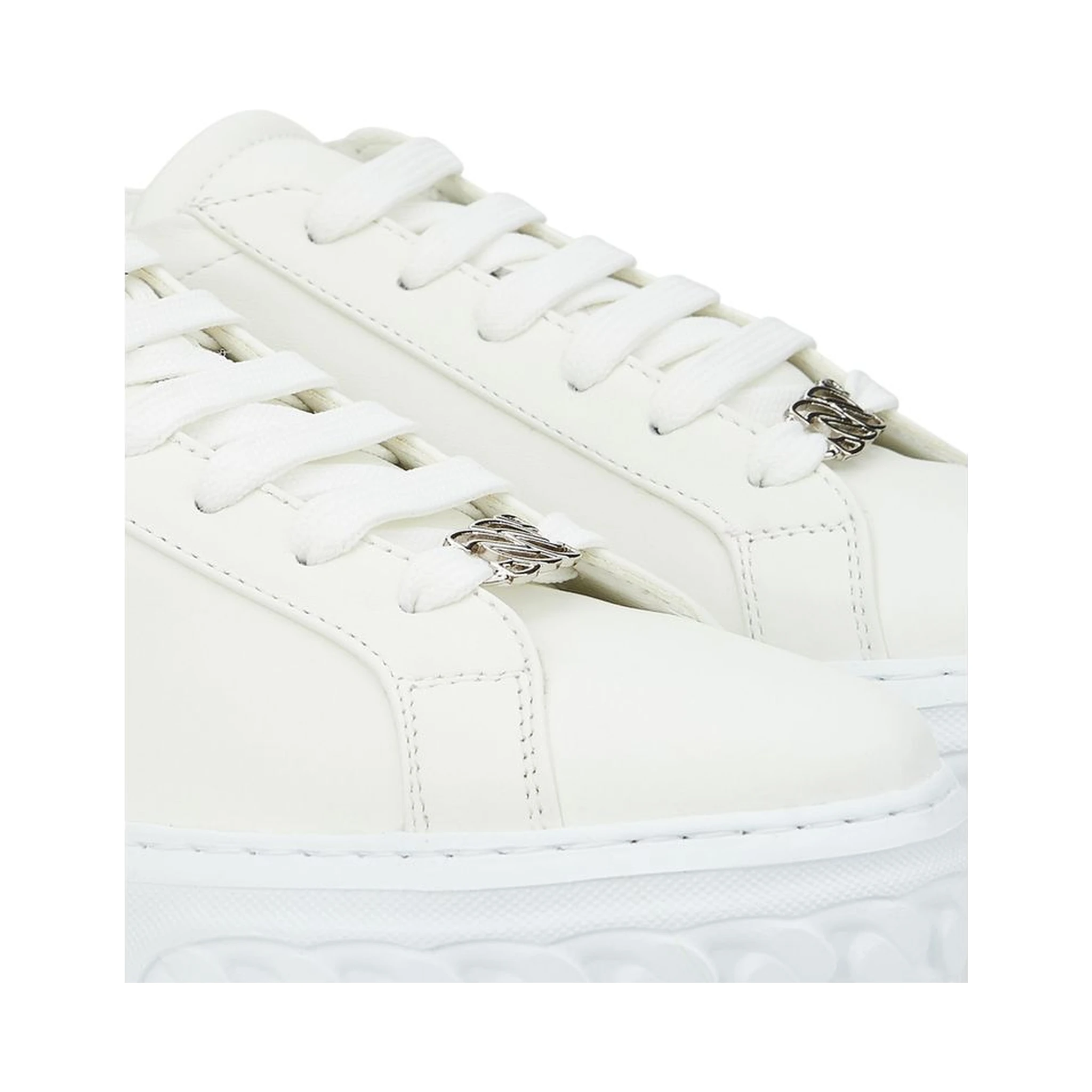 White Leather Athletic Sneakers