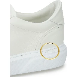 White Leather Athletic Sneakers